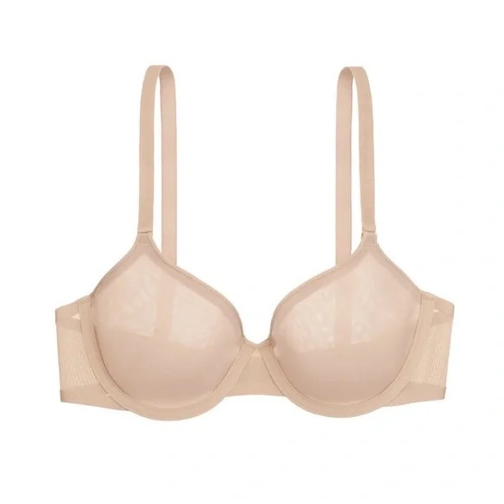 CUUP Underwire Demi Spacer Tshirt Bra Nude Tan Mesh